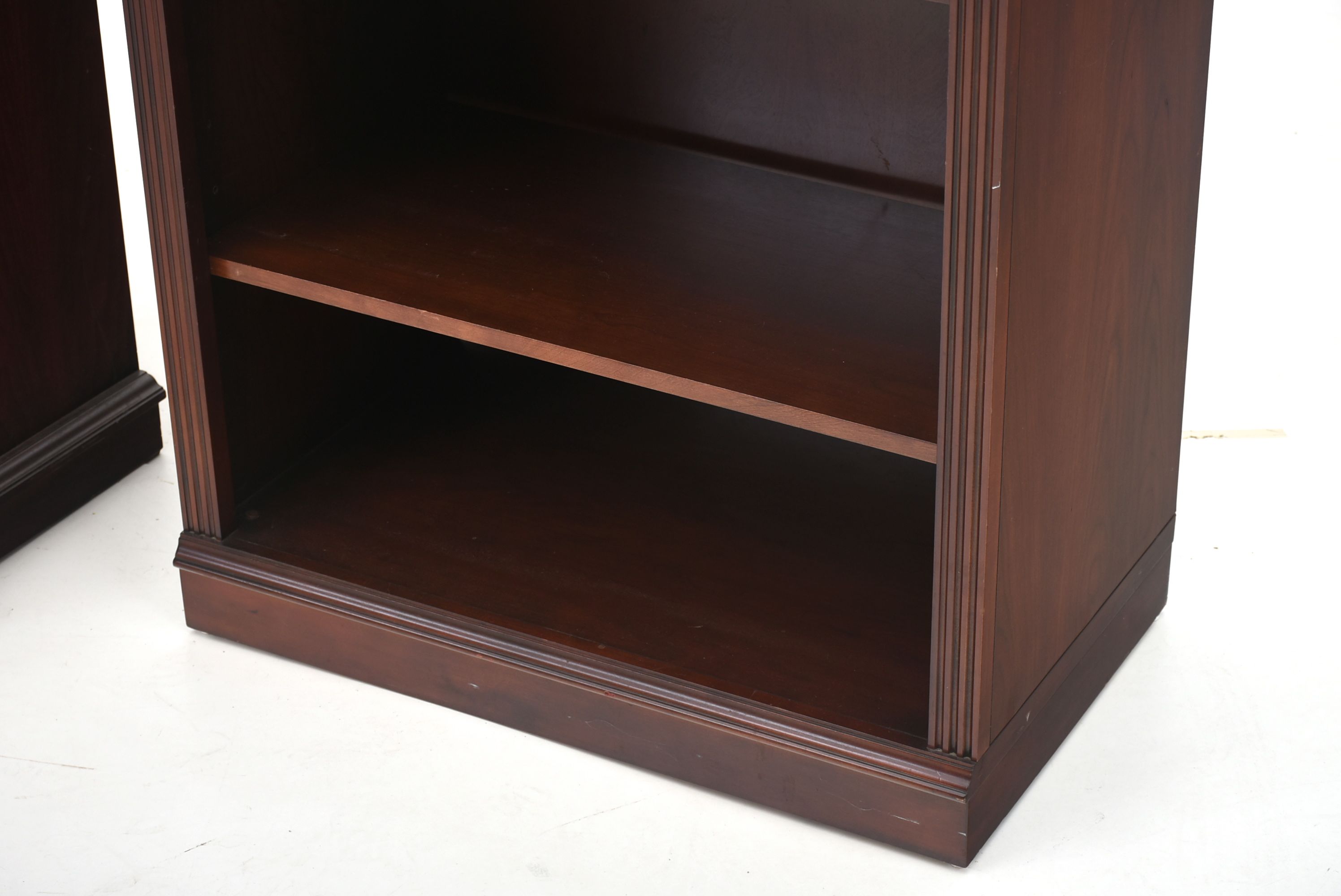 Mahogany Laminate Bookcase and File Cabinet