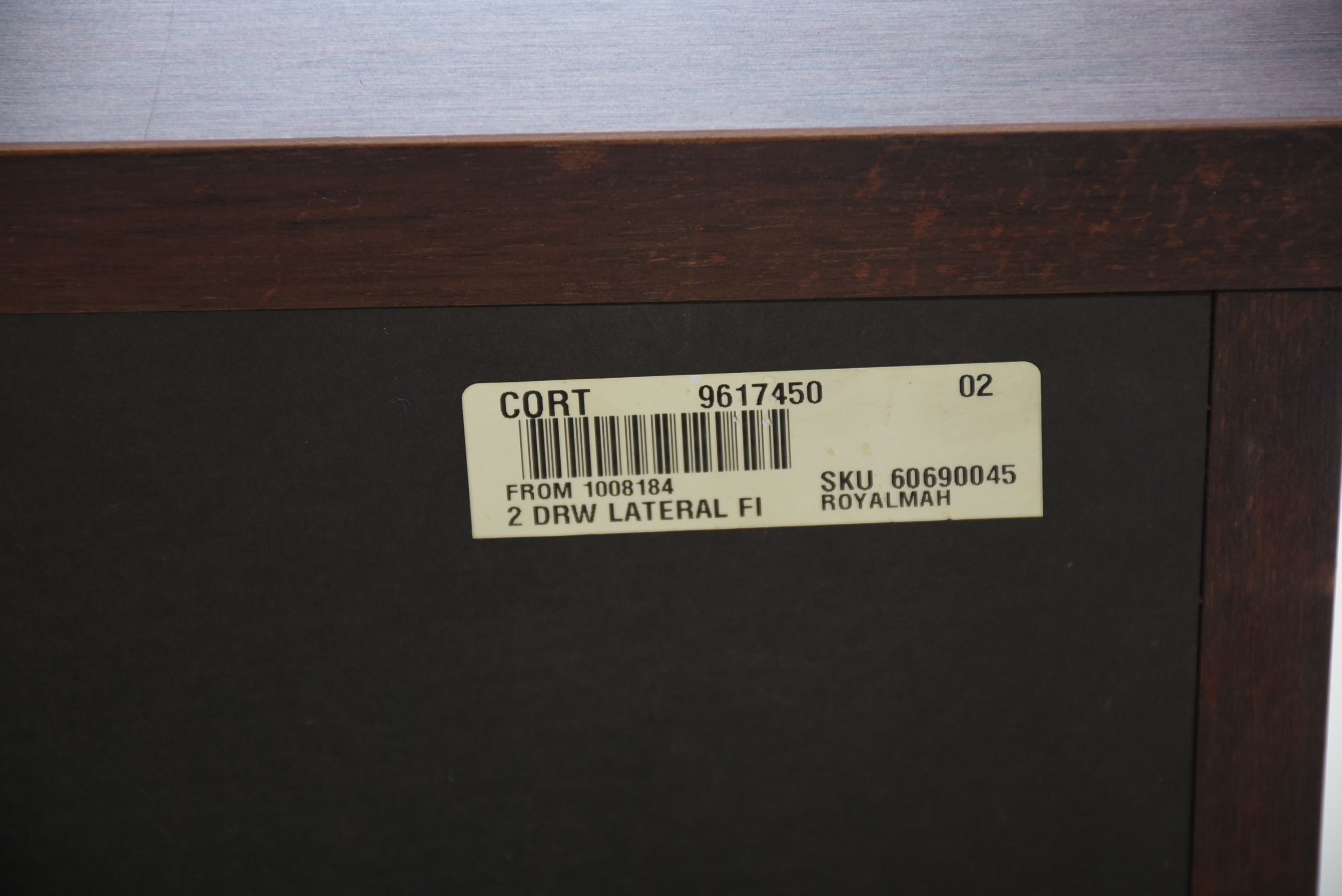 Mahogany Laminate Bookcase and File Cabinet