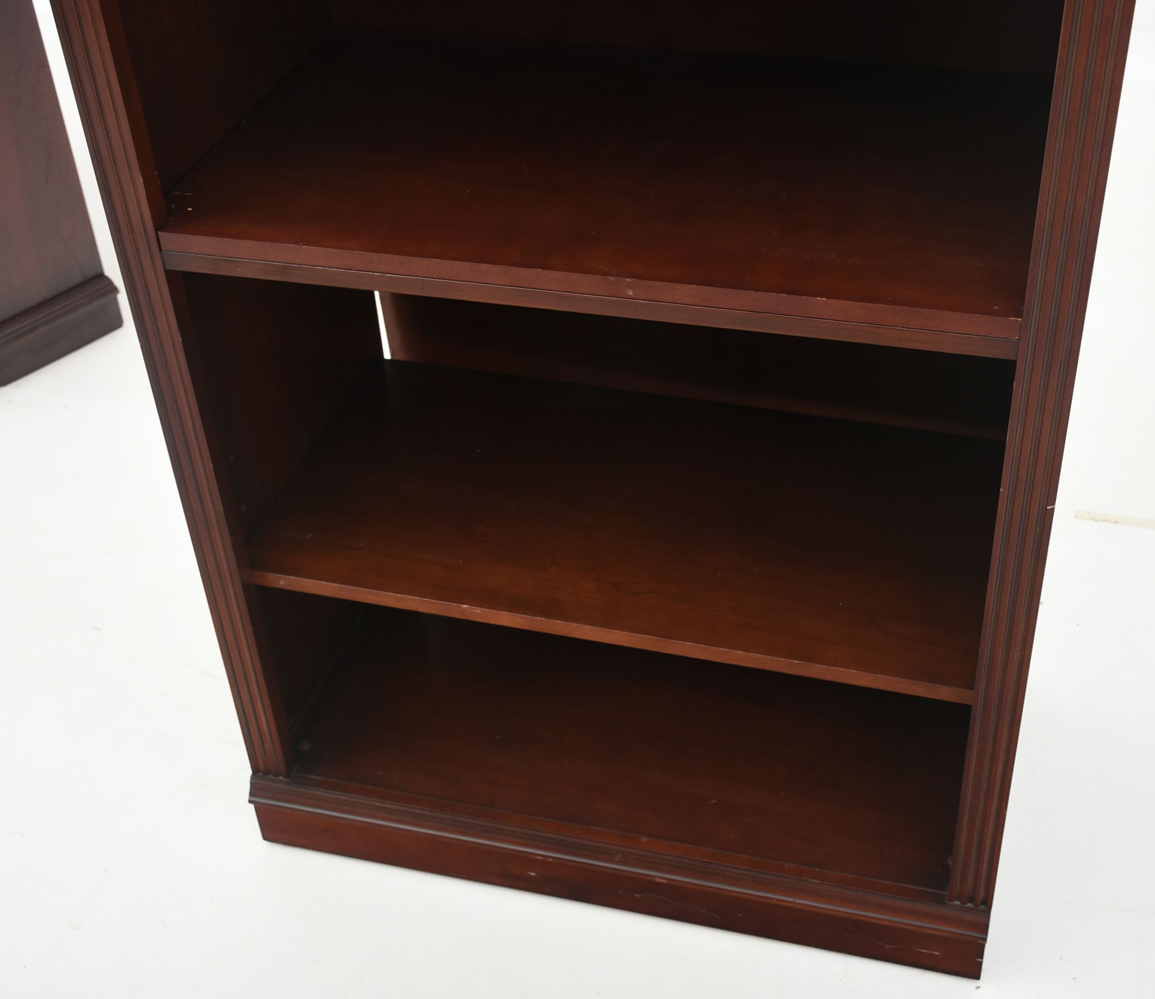 Mahogany Laminate Bookcase and File Cabinet
