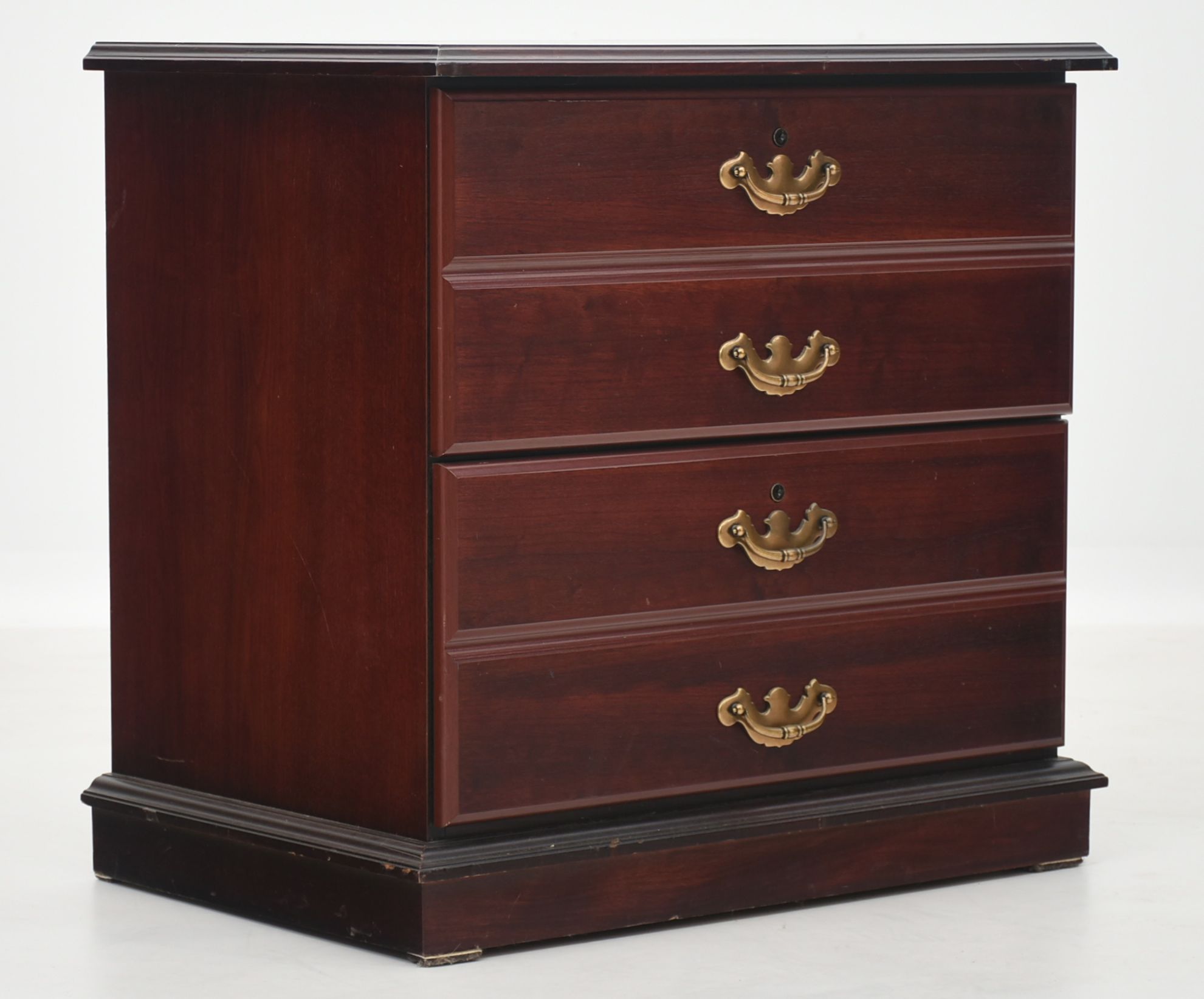 Mahogany Laminate Bookcase and File Cabinet