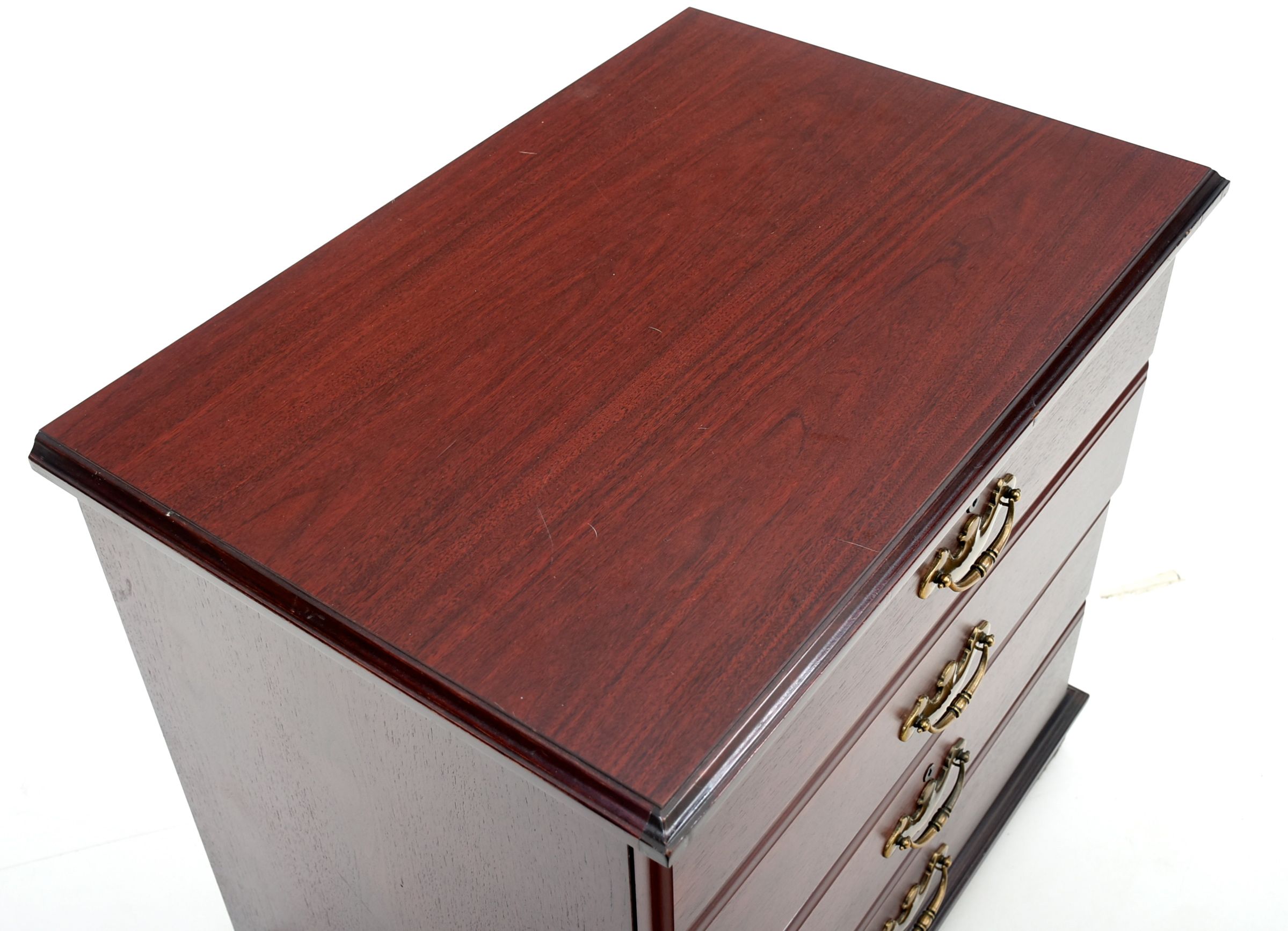 Mahogany Laminate Bookcase and File Cabinet