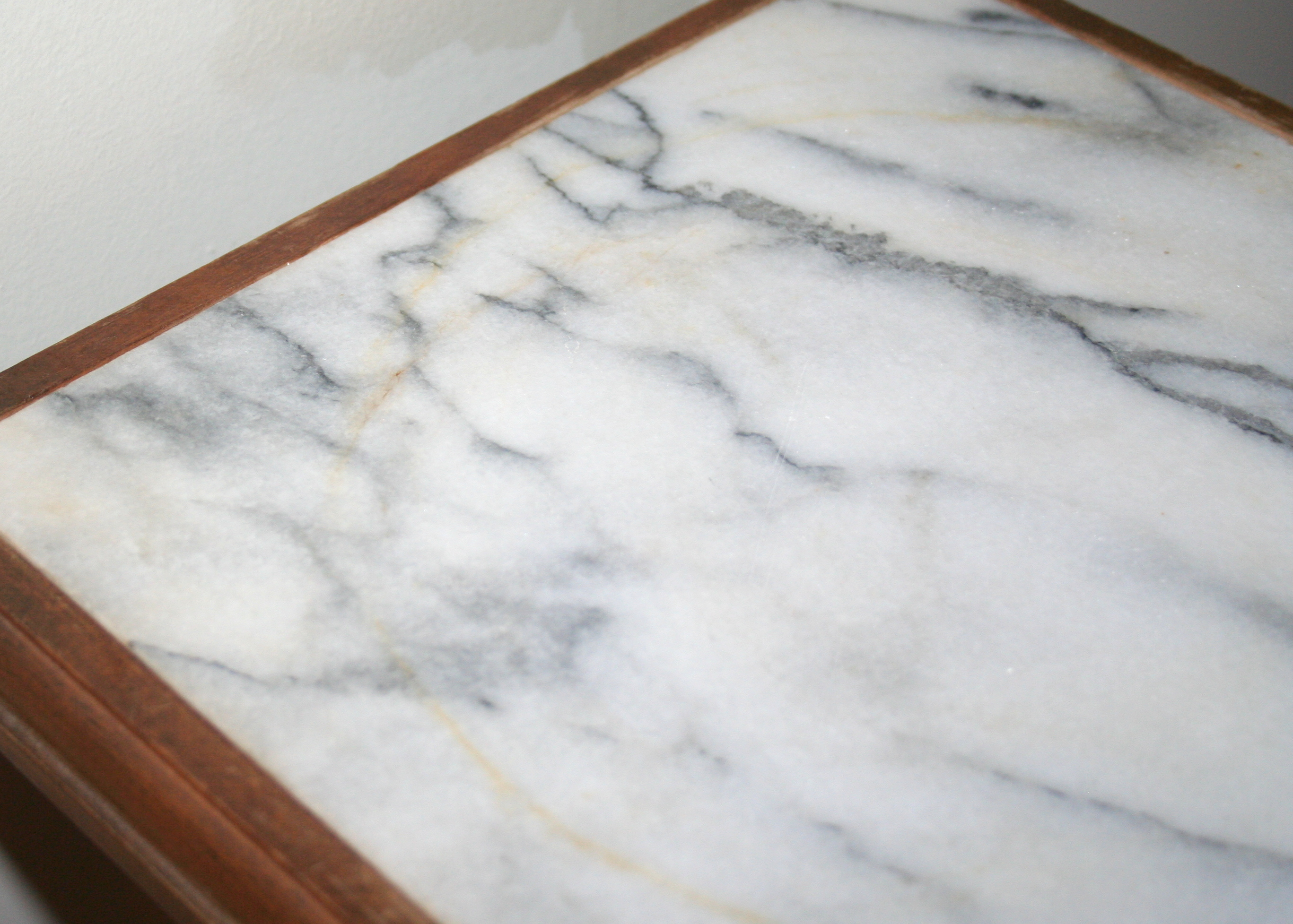 Antique Plant Stand With Marble Shelves