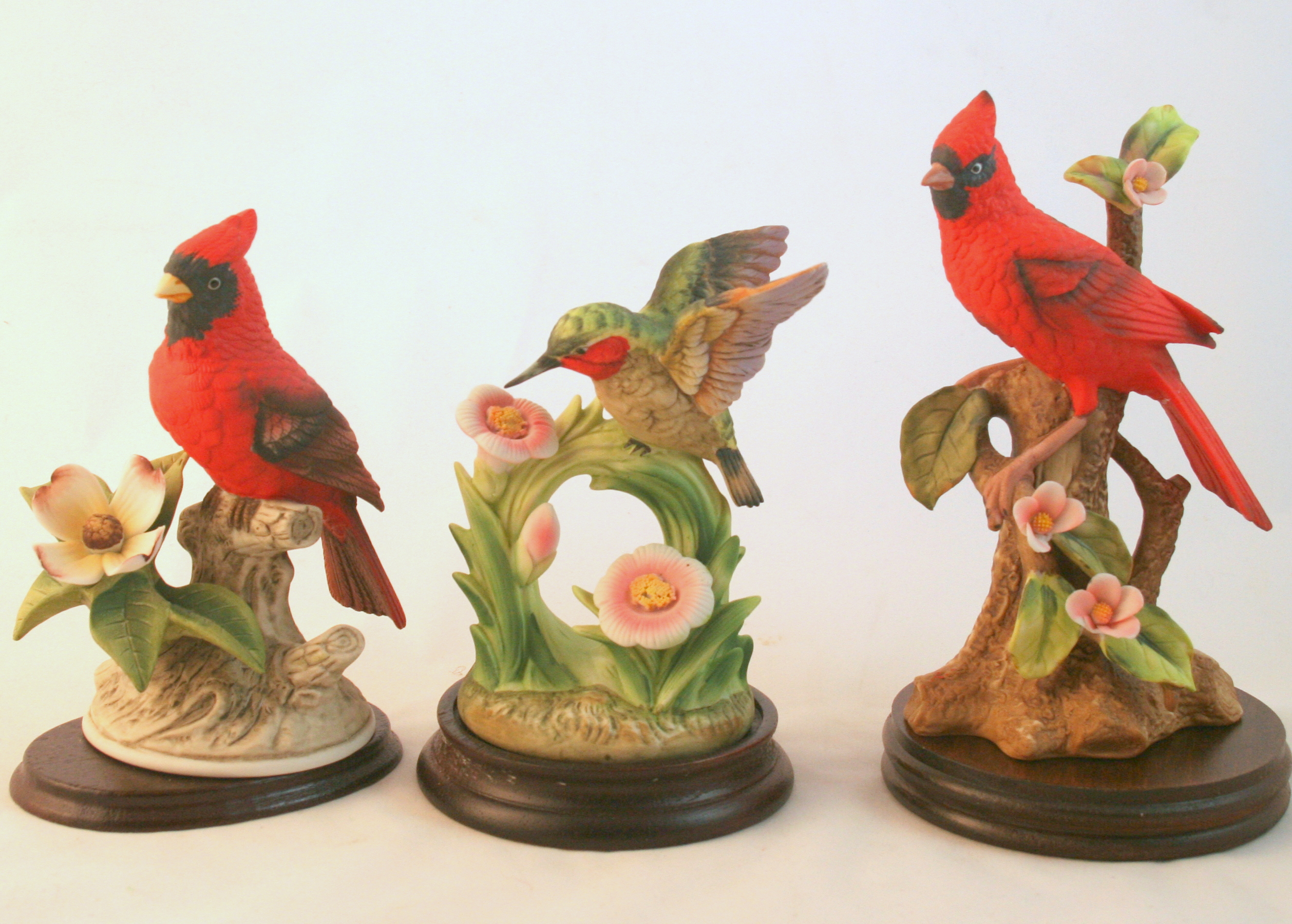 Gorham Hummingbird and Cardinals and Painted Ornament
