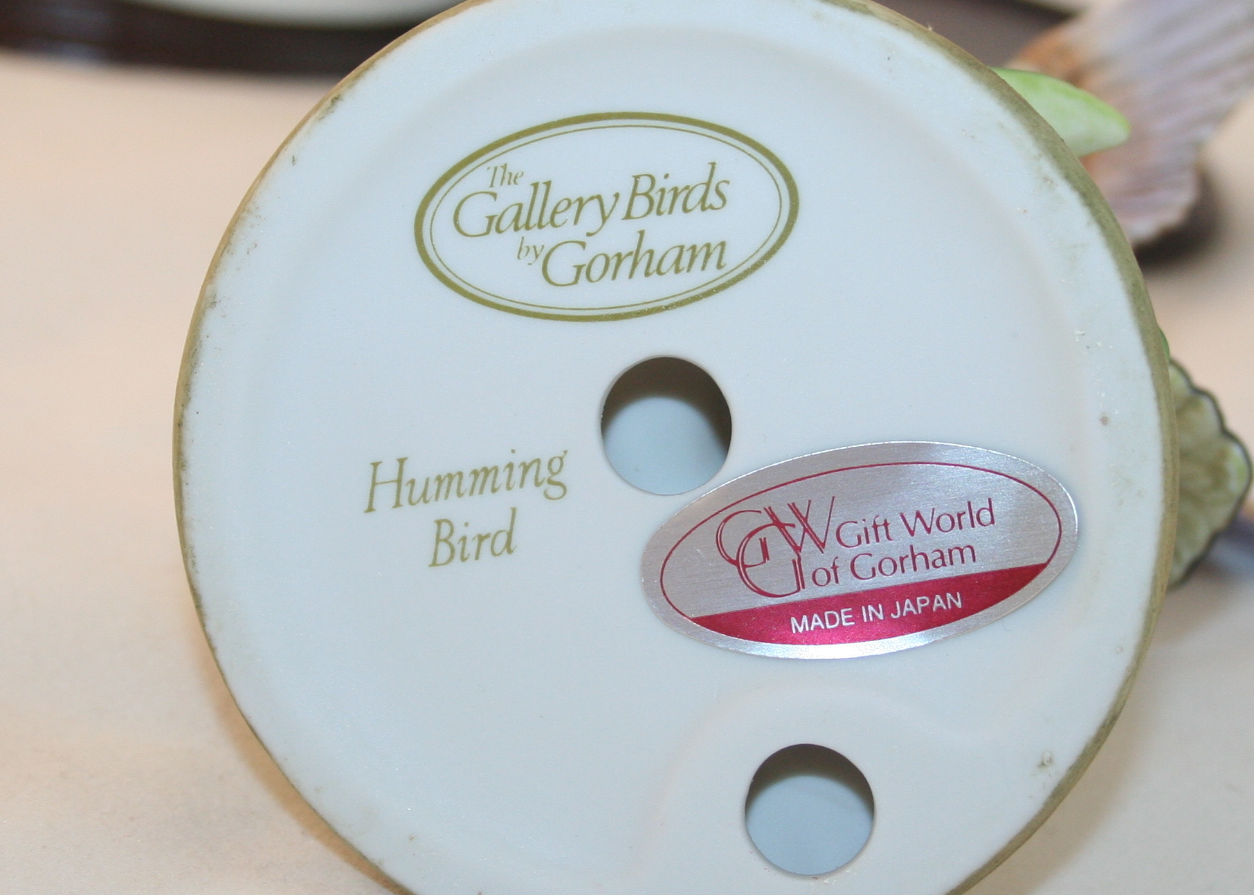 Gorham Hummingbird and Cardinals and Painted Ornament