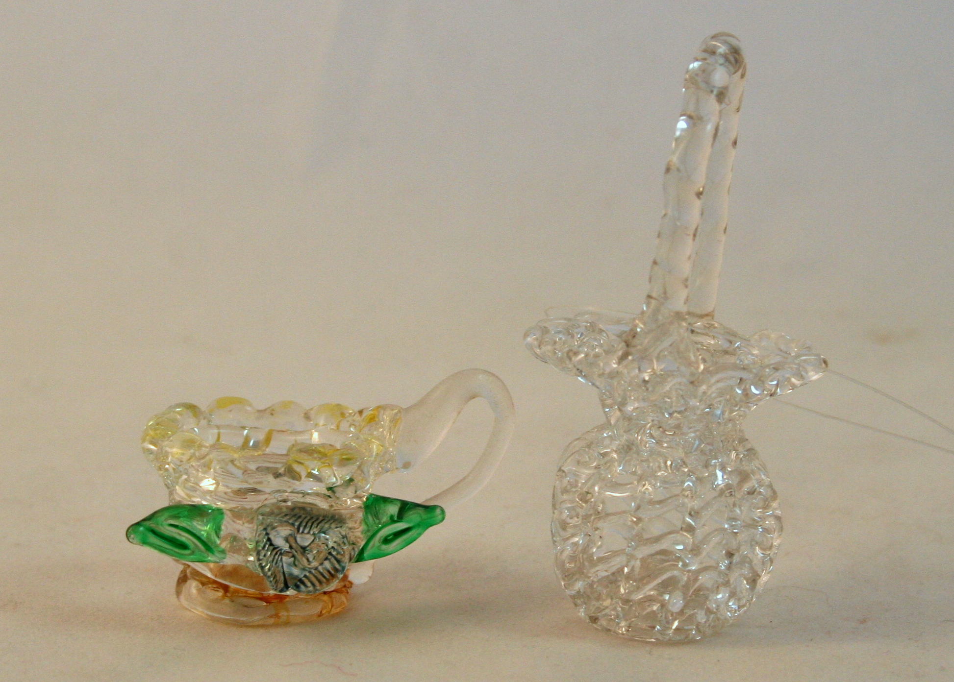 Miniature Spun Glass Decor Items