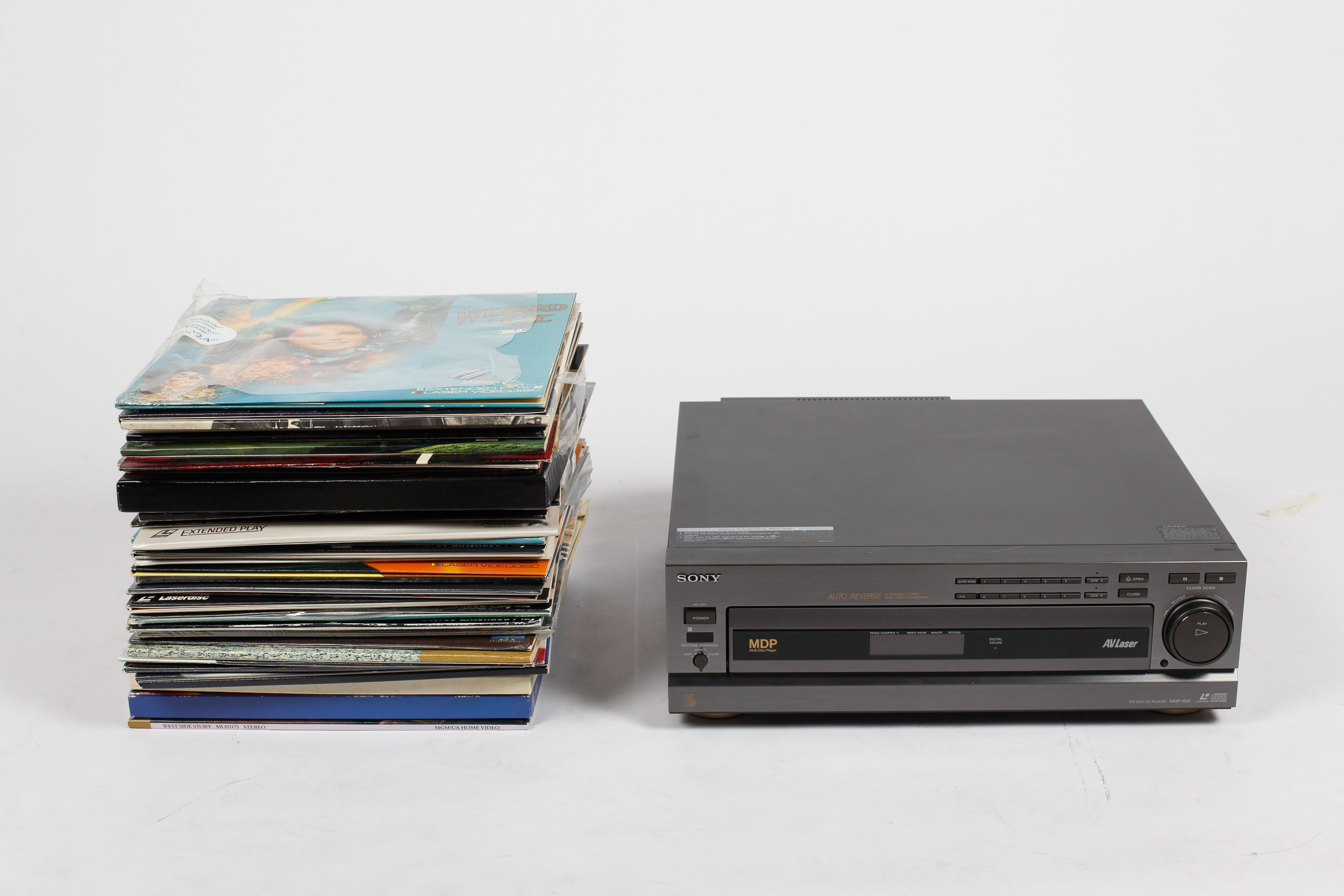 Sony Laser Disc Player and Collection of Laser Discs