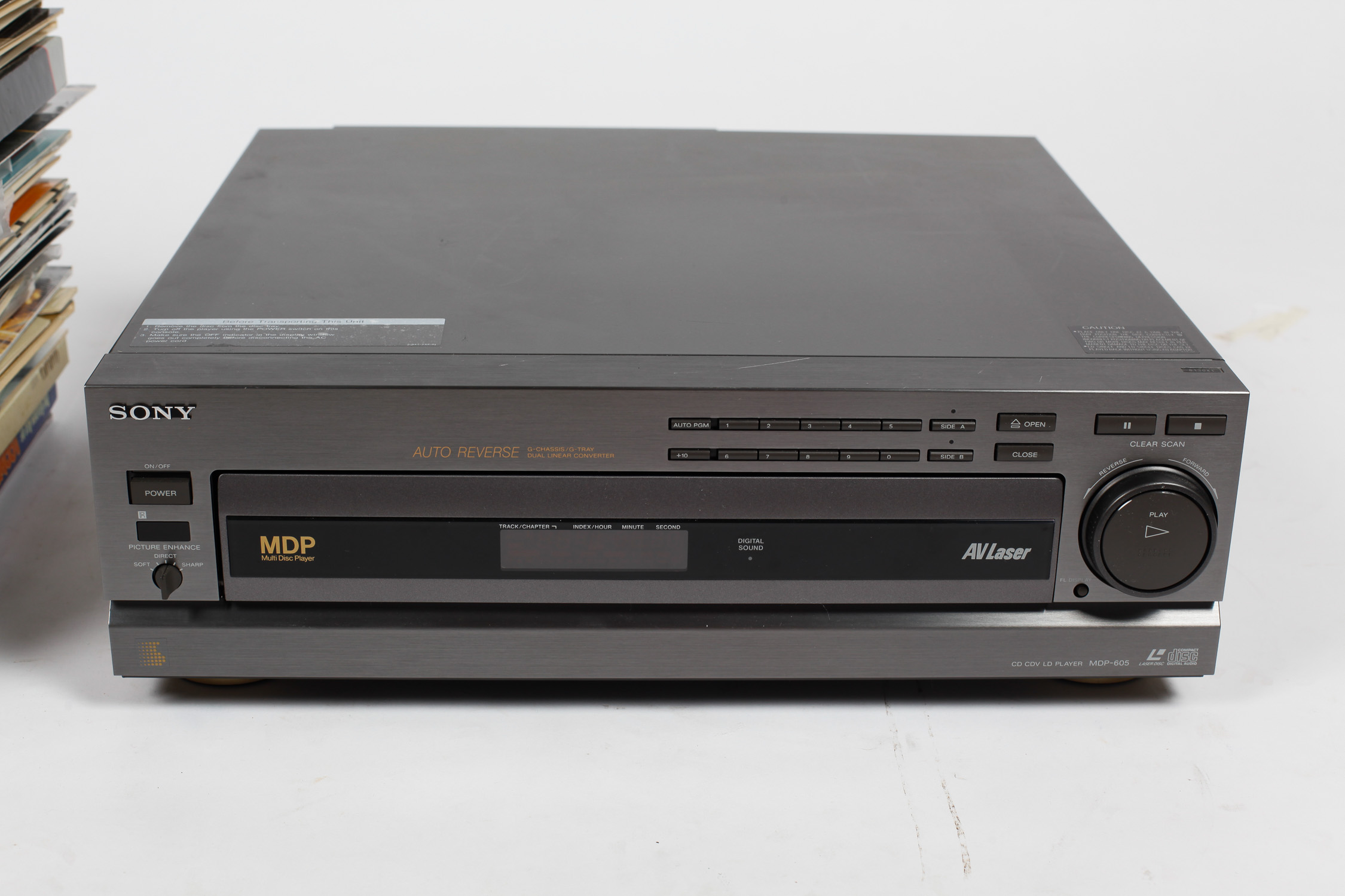 Sony Laser Disc Player and Collection of Laser Discs