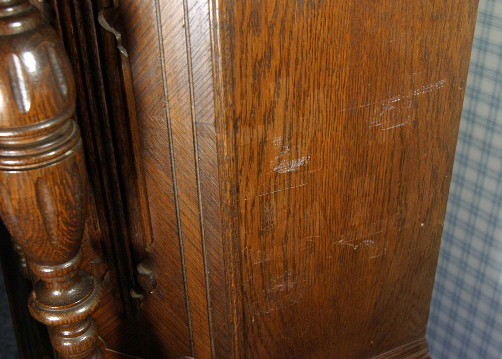 Jacobean Style Mixed Wood Cabinet