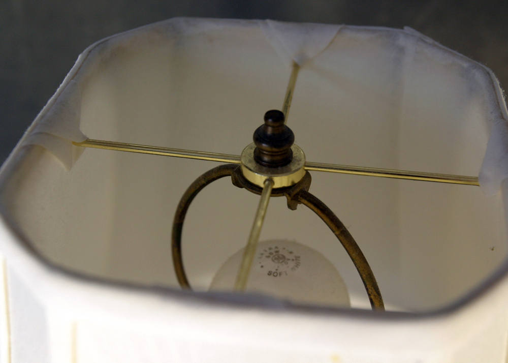 Pair of Vintage Pressed Glass Table Lamps