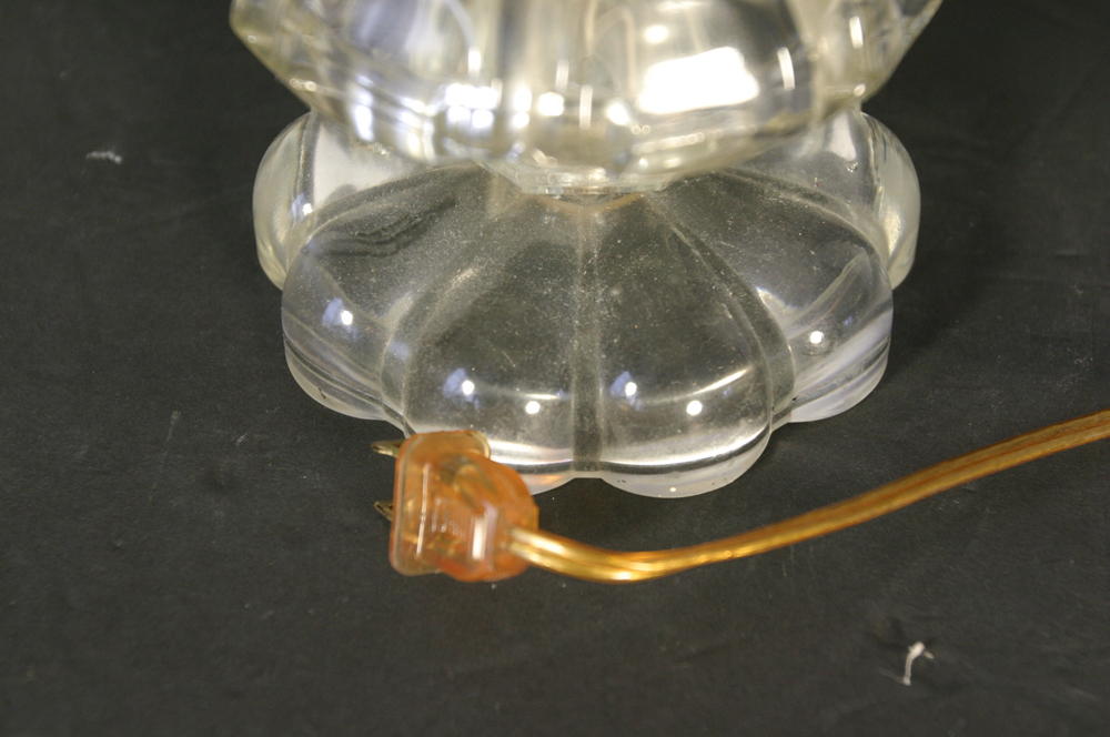 Pair of Vintage Pressed Glass Table Lamps