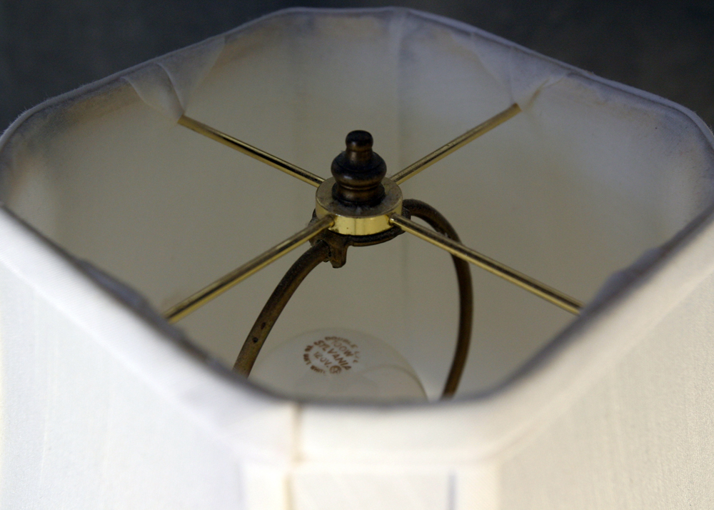 Pair of Vintage Pressed Glass Table Lamps