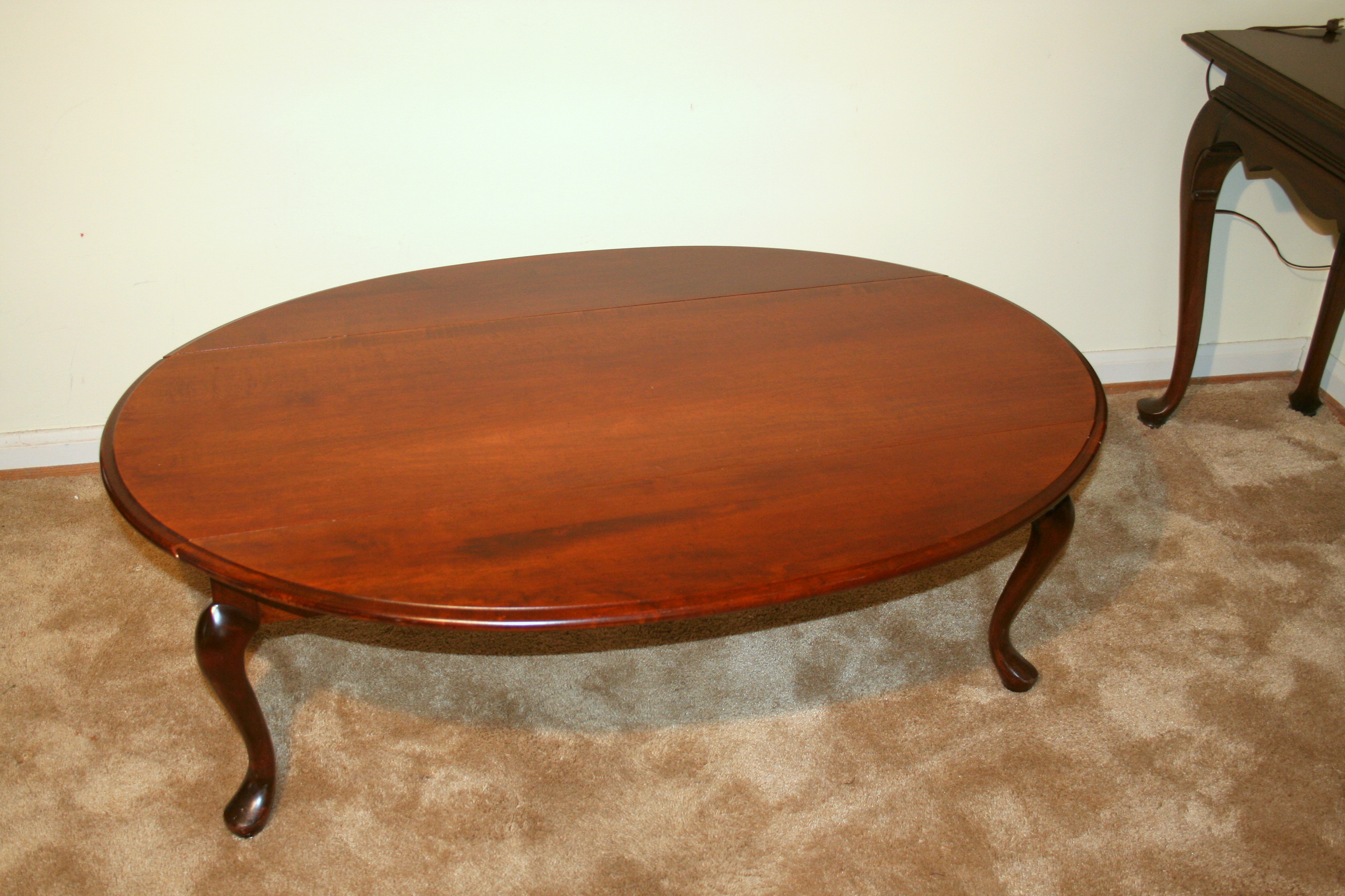 Queen Anne Style Cherry Drop-Leaf Coffee Table