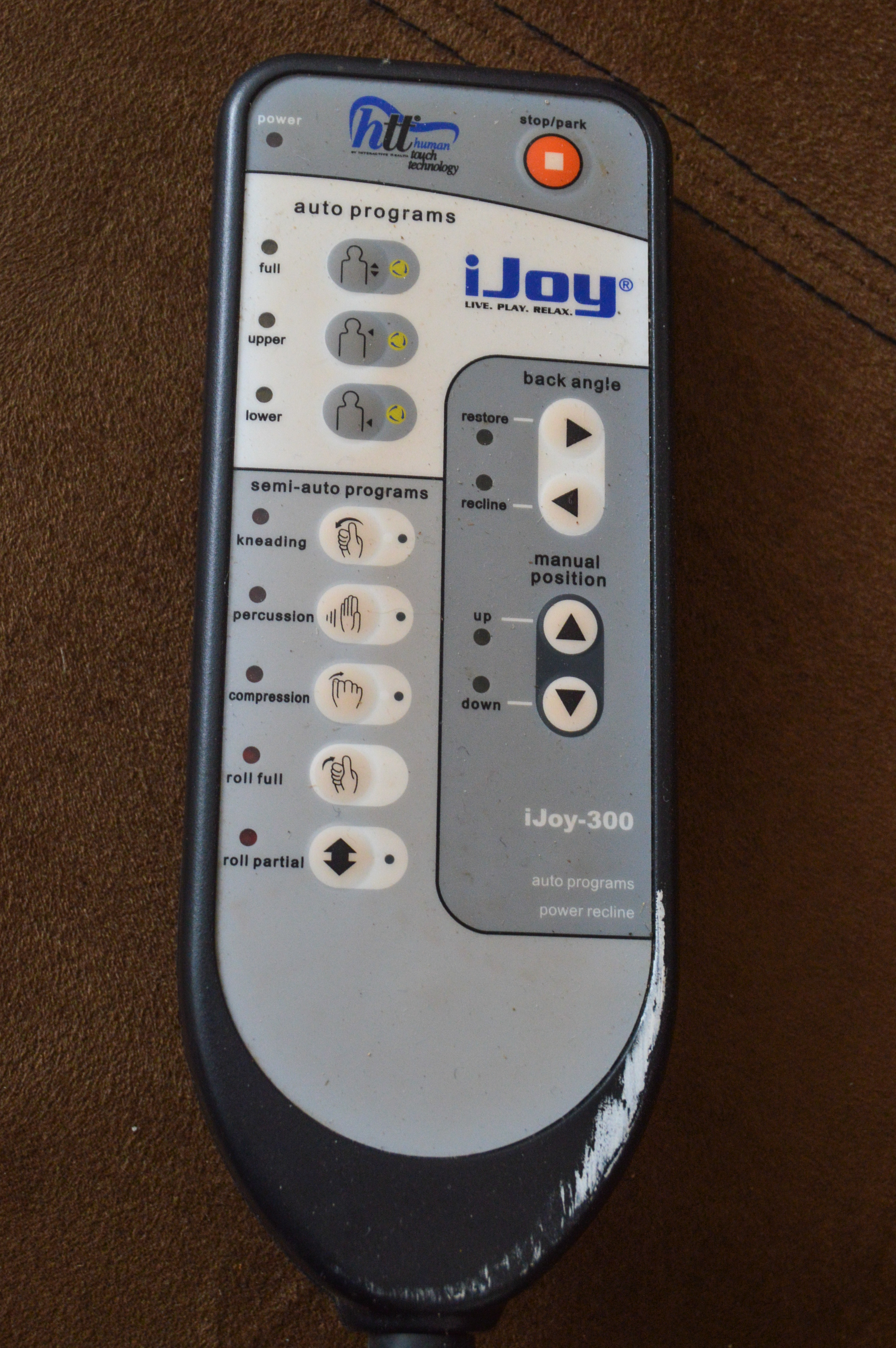 iJoy 300 Brown Microfiber Massage Chair and iJoy Ottoman 3.0