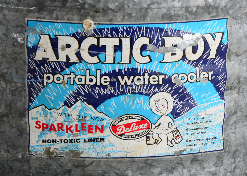 Vintage Arctic Boy Galvanized Water Cooler