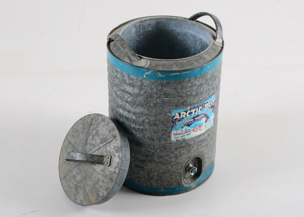 Vintage Arctic Boy Galvanized Water Cooler