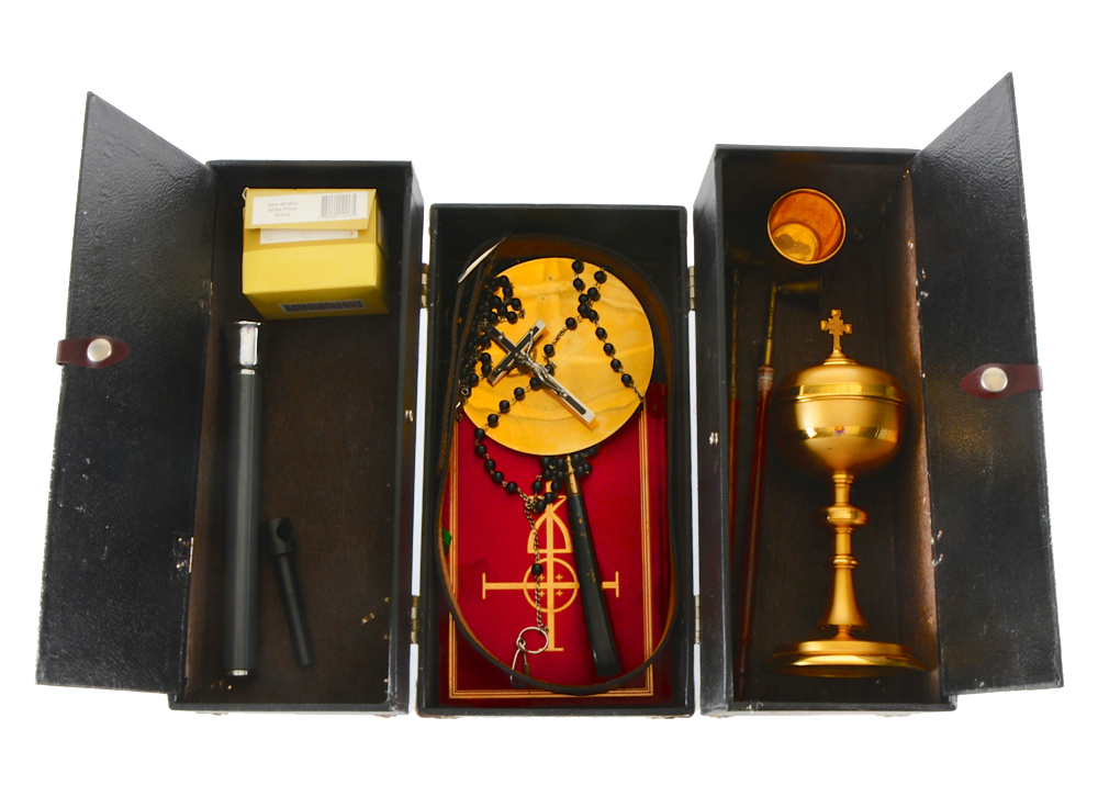 Vintage Catholic Priest Portable Mass Kit