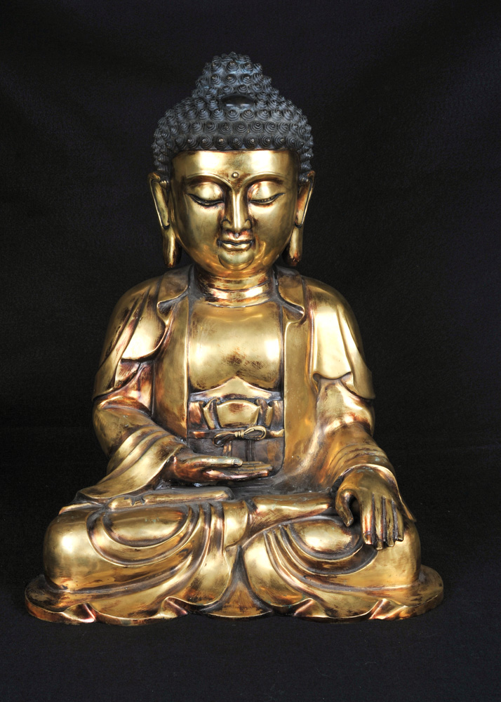 20th Century Ming Dynasty Style Brass Buddha