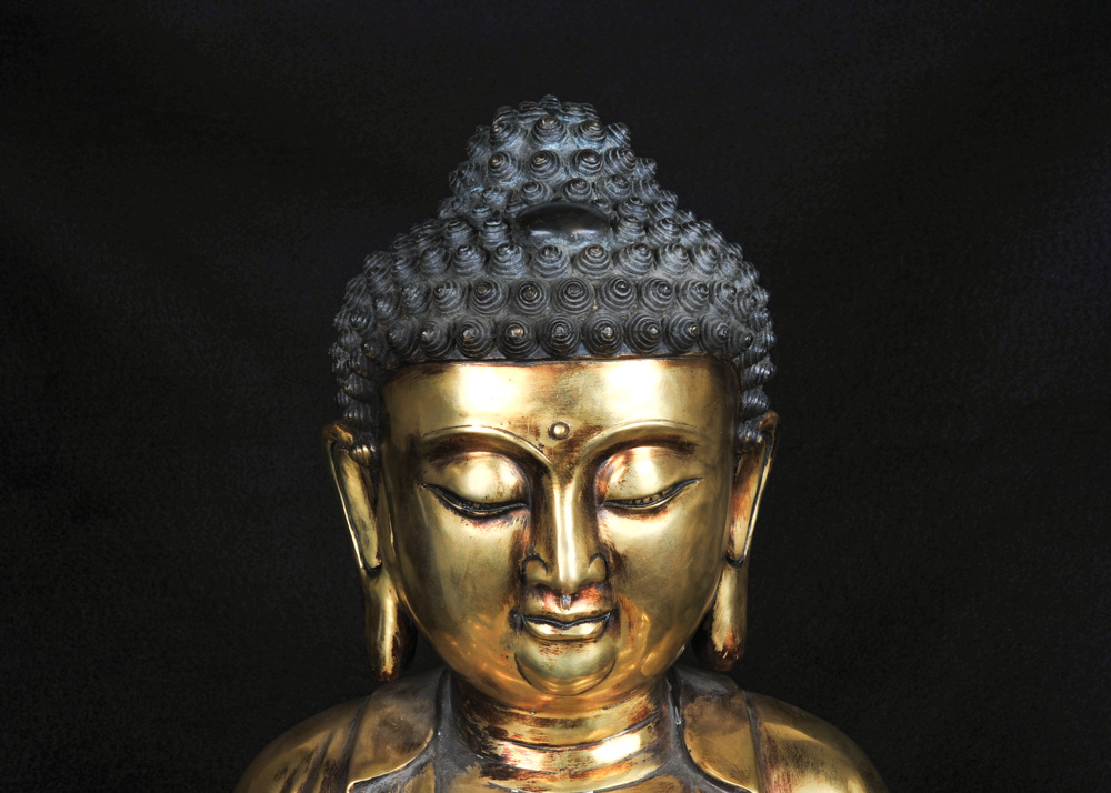 20th Century Ming Dynasty Style Brass Buddha
