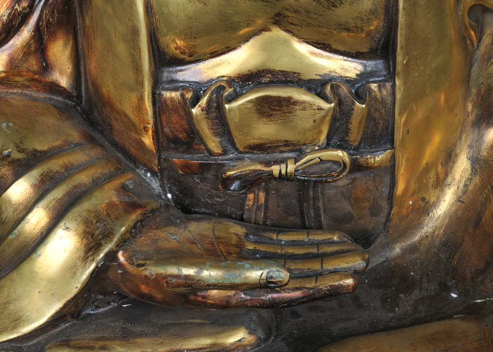 20th Century Ming Dynasty Style Brass Buddha