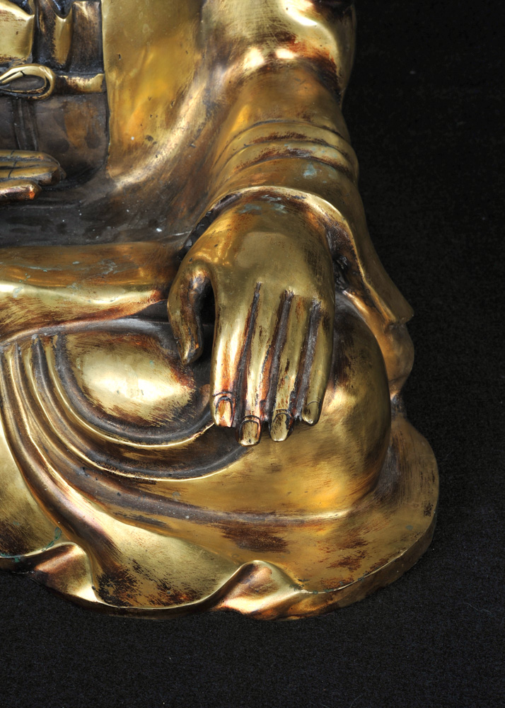 20th Century Ming Dynasty Style Brass Buddha