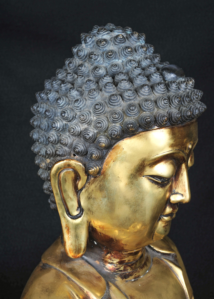 20th Century Ming Dynasty Style Brass Buddha
