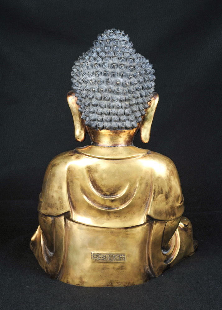 20th Century Ming Dynasty Style Brass Buddha