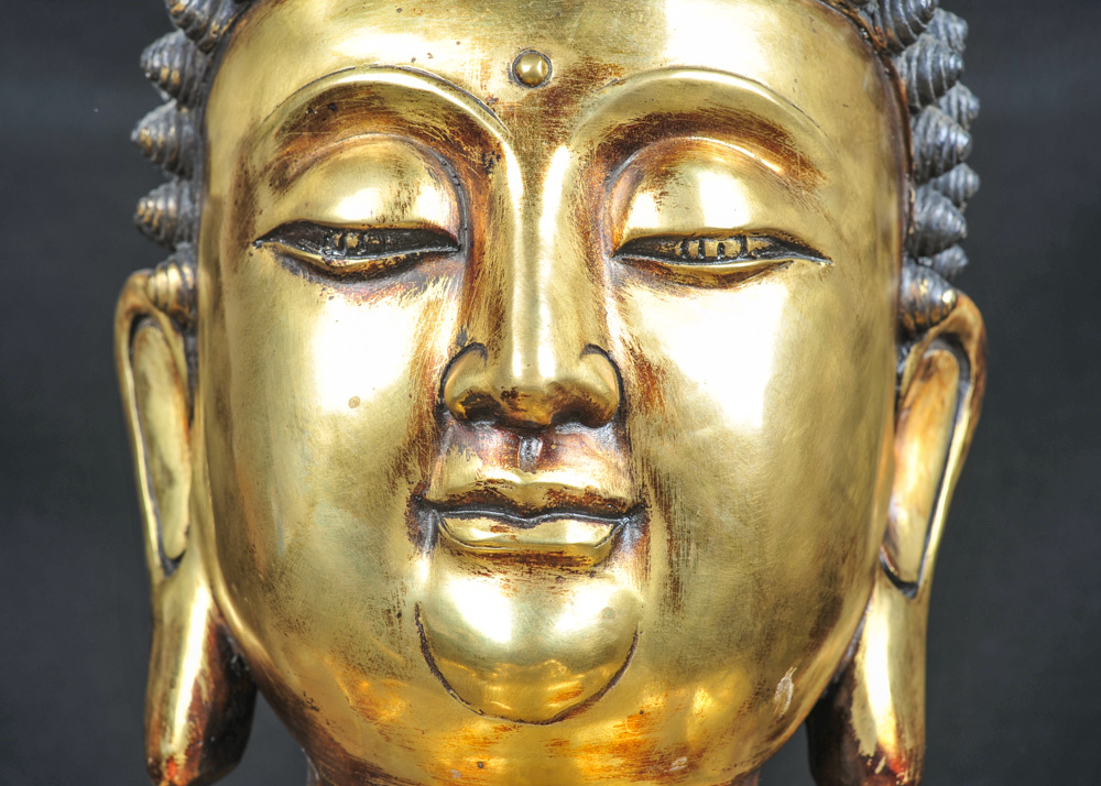 20th Century Ming Dynasty Style Brass Buddha