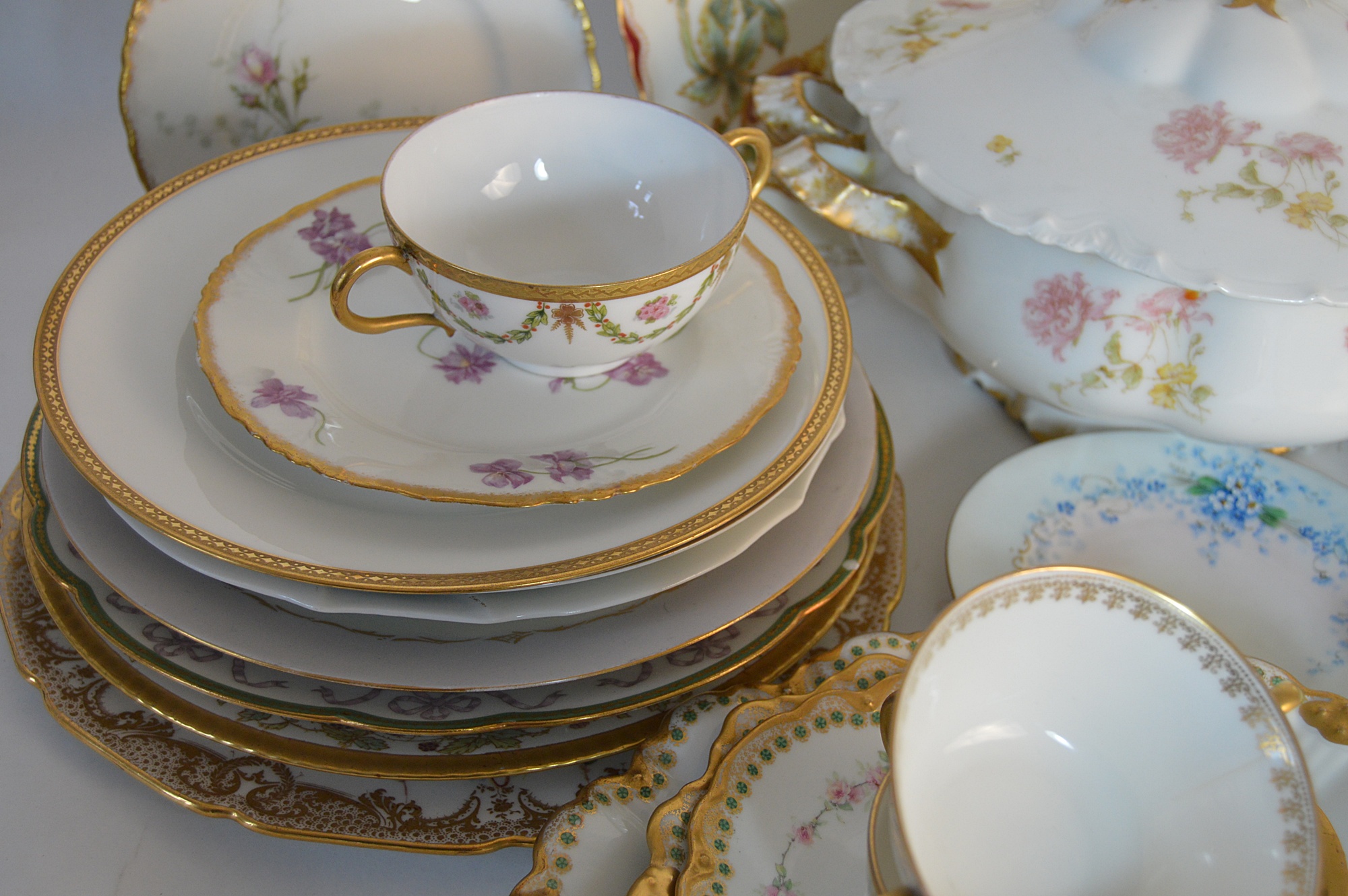 Set of Vintage French Limoges China Dinnerware