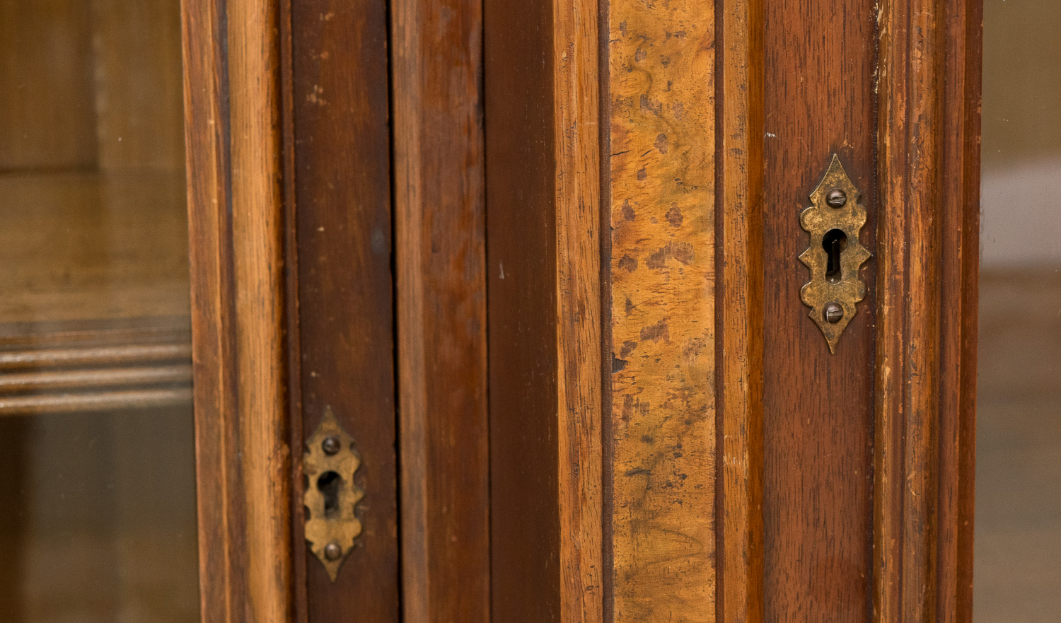 Antique Walnut Victorian Bookcase