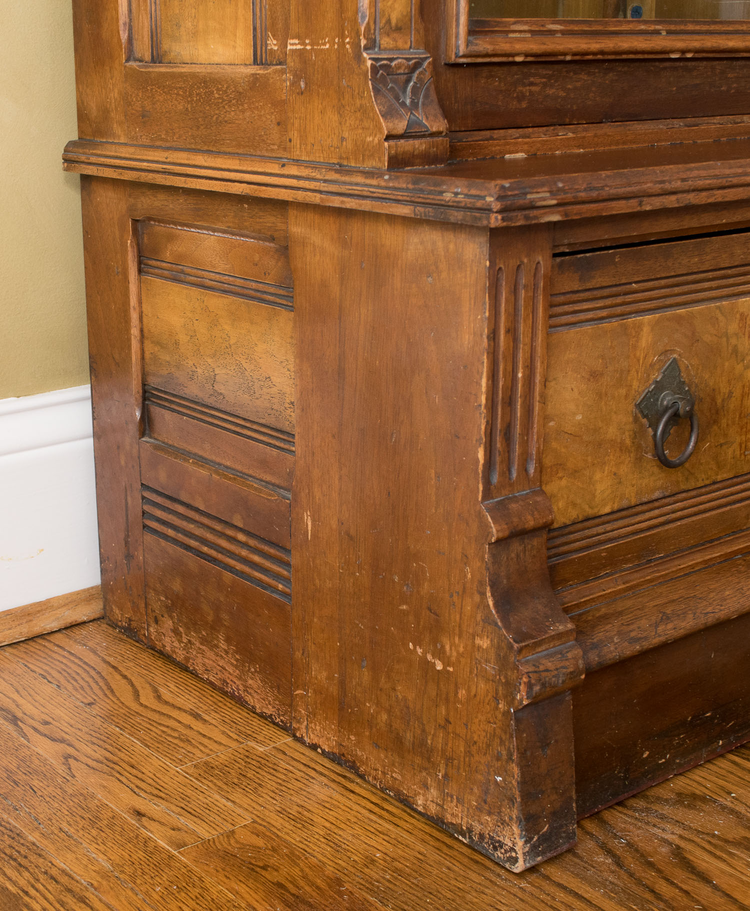 Antique Walnut Victorian Bookcase