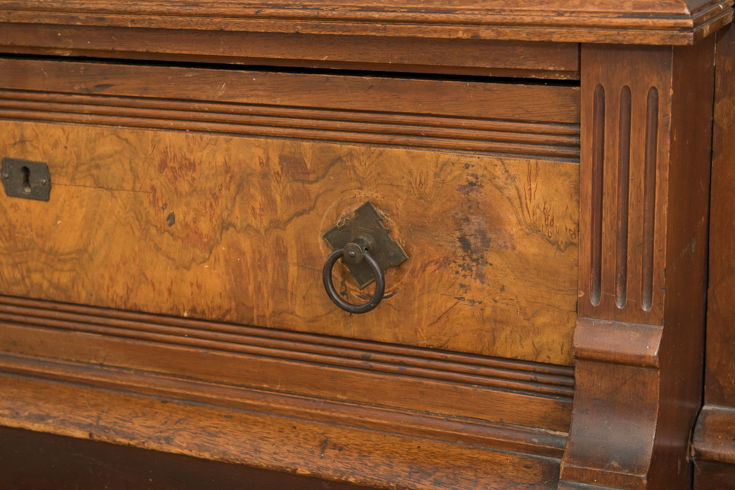 Antique Walnut Victorian Bookcase