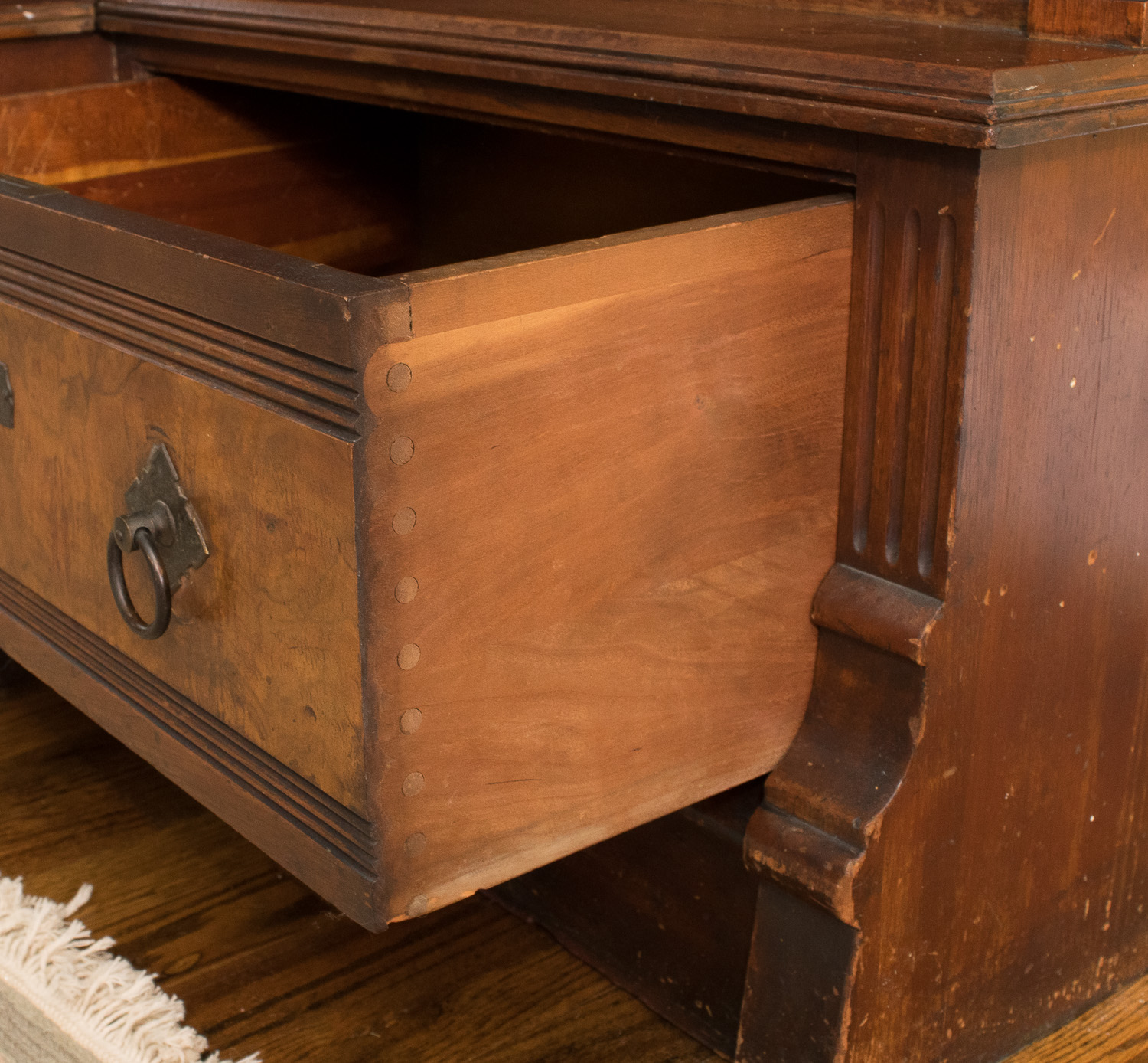Antique Walnut Victorian Bookcase