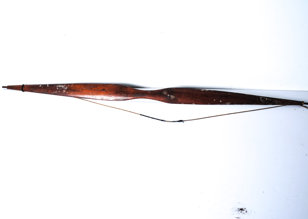 Vintage Pair of Bow and Arrows With Leather Archery Quiver