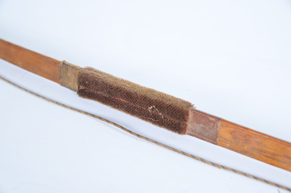 Vintage Pair of Bow and Arrows With Leather Archery Quiver