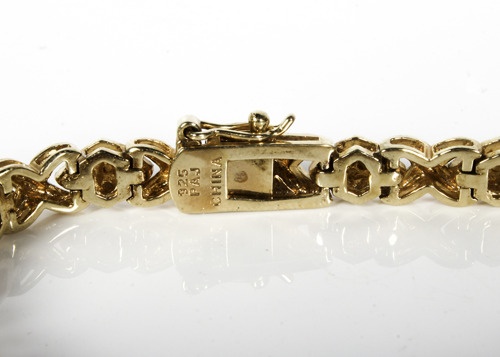 Sterling and Diamond Chip Bracelet