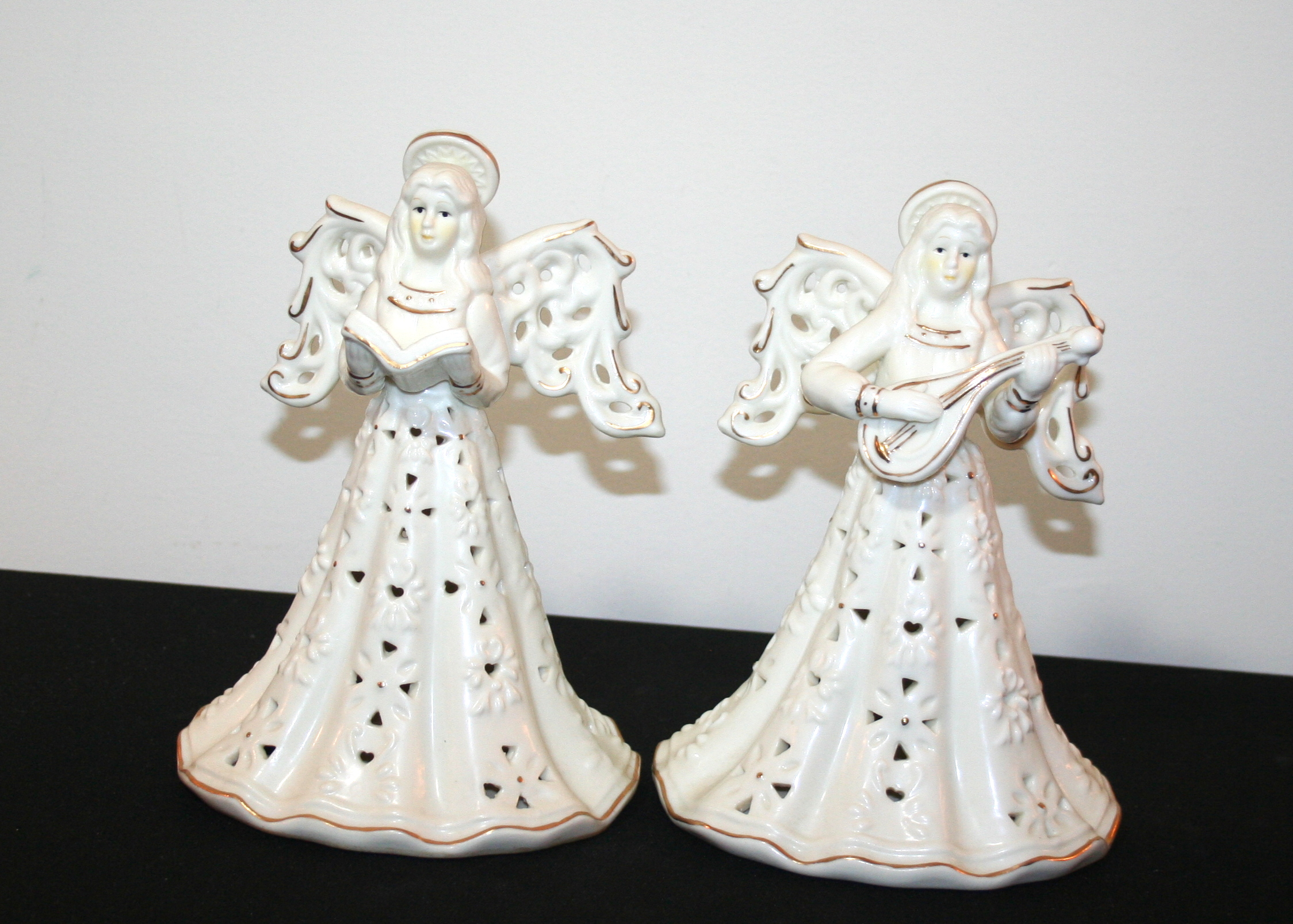 Collection of Glass and China Angel Figurines