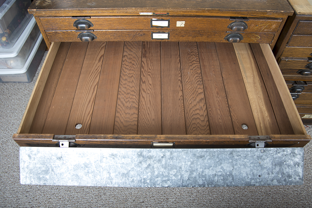 Hamilton Mfg. Co. Oak Document/Map Cabinet Base Unit