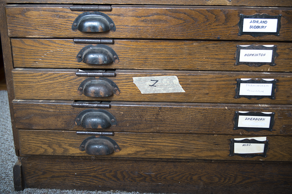 Hamilton Mfg. Co. Oak Document/Map Cabinet Base Unit