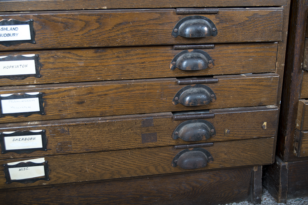 Hamilton Mfg. Co. Oak Document/Map Cabinet Base Unit