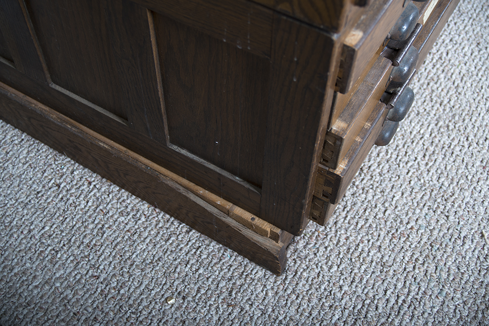 Hamilton Mfg. Co. Oak Document/Map Cabinet Base Unit