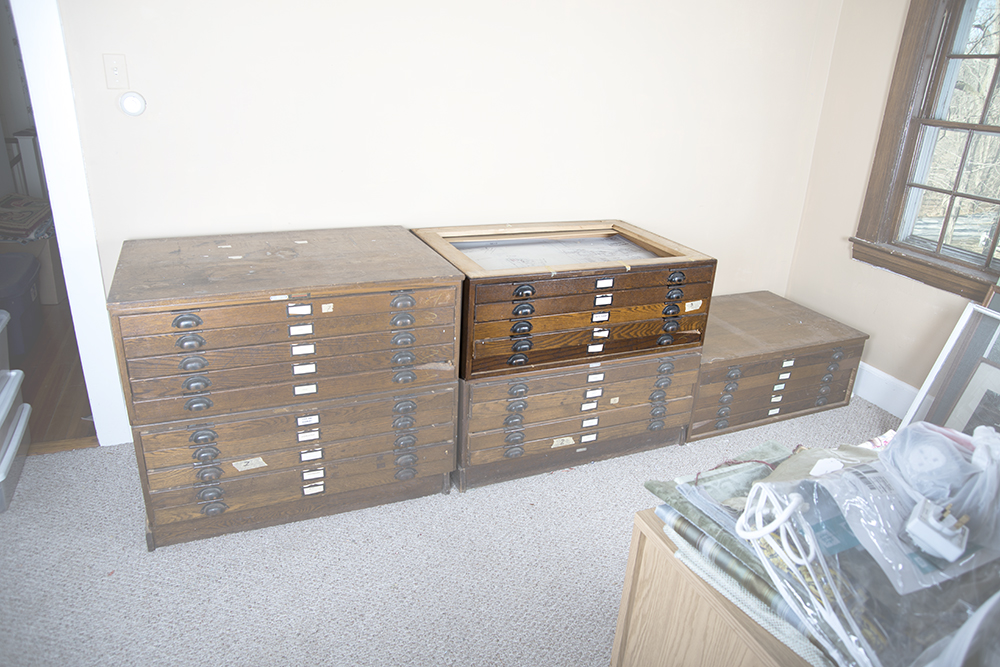 Hamilton Mfg. Co. Oak Document/Map Cabinet Mid Unit