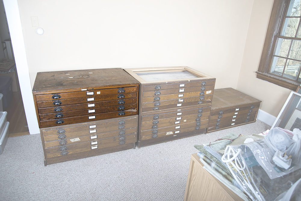 Hamilton Mfg. Co. Oak Document/Map Cabinet Top Unit