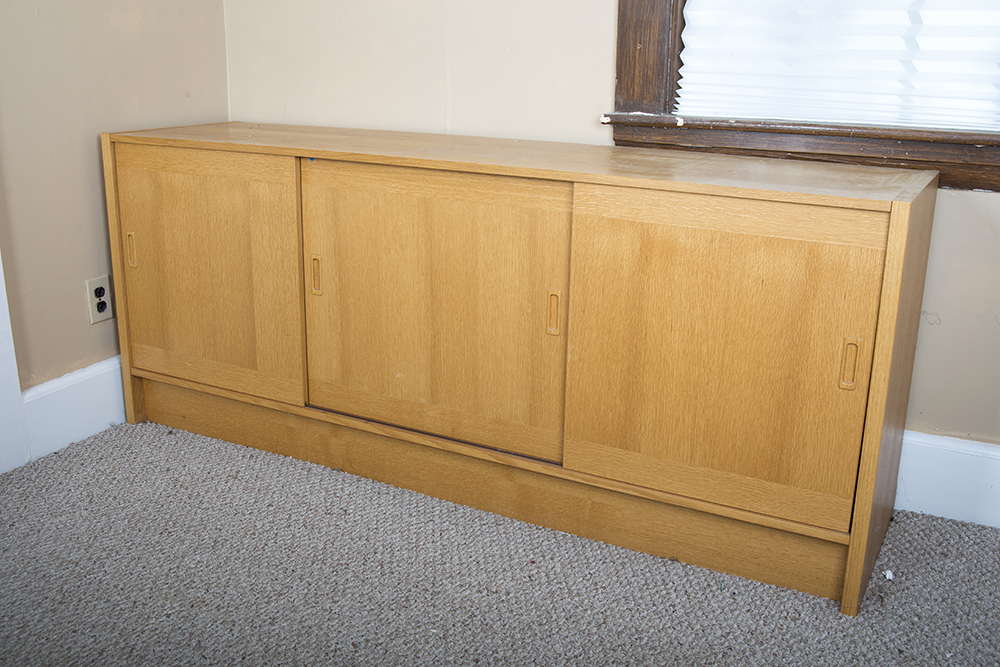 Light Cherry Finished Credenza