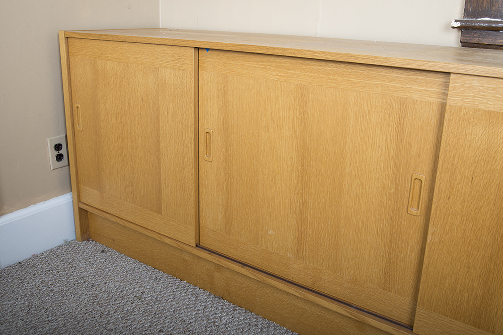 Light Cherry Finished Credenza