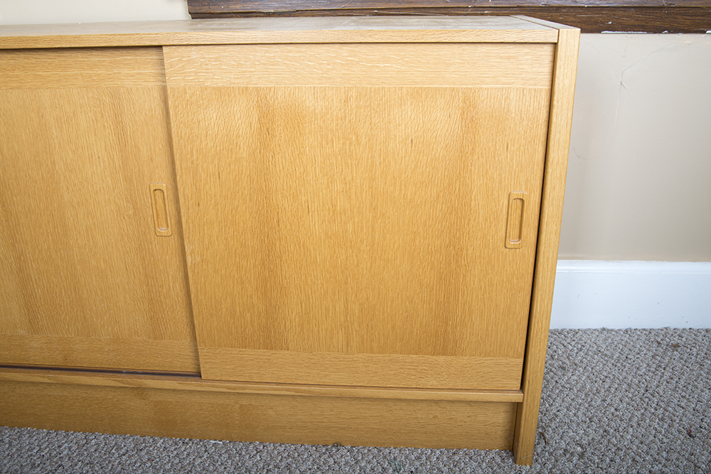 Light Cherry Finished Credenza
