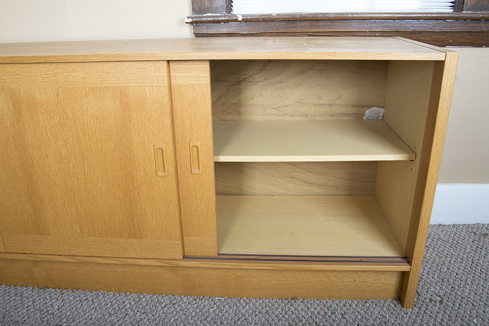 Light Cherry Finished Credenza