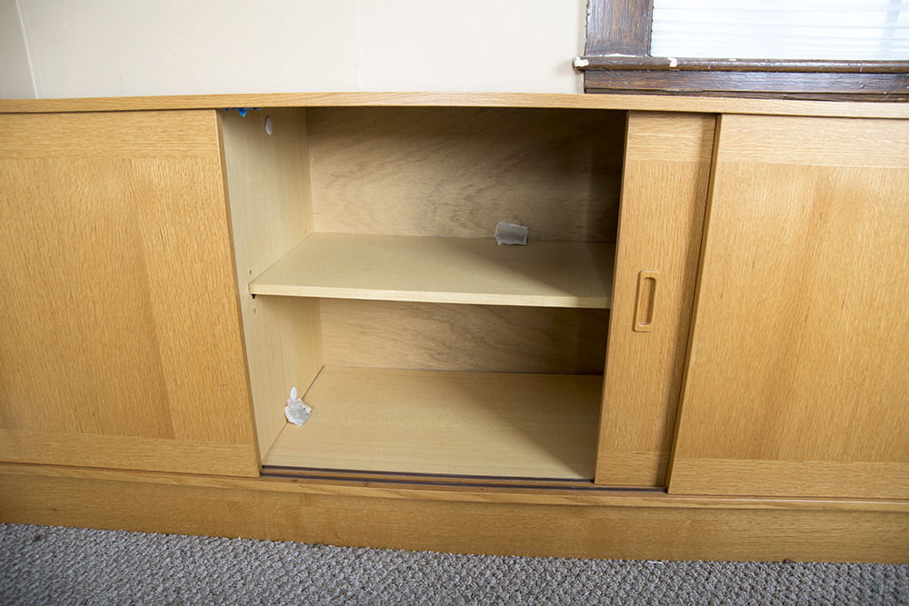 Light Cherry Finished Credenza
