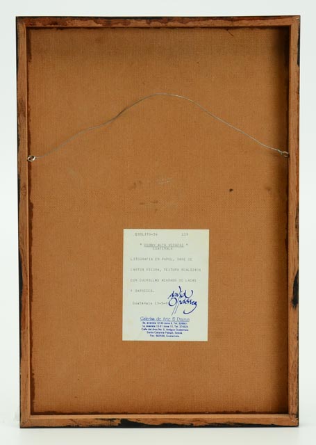 David Ordonez Cut Offset Lithograph "Coban alta Verapaz"