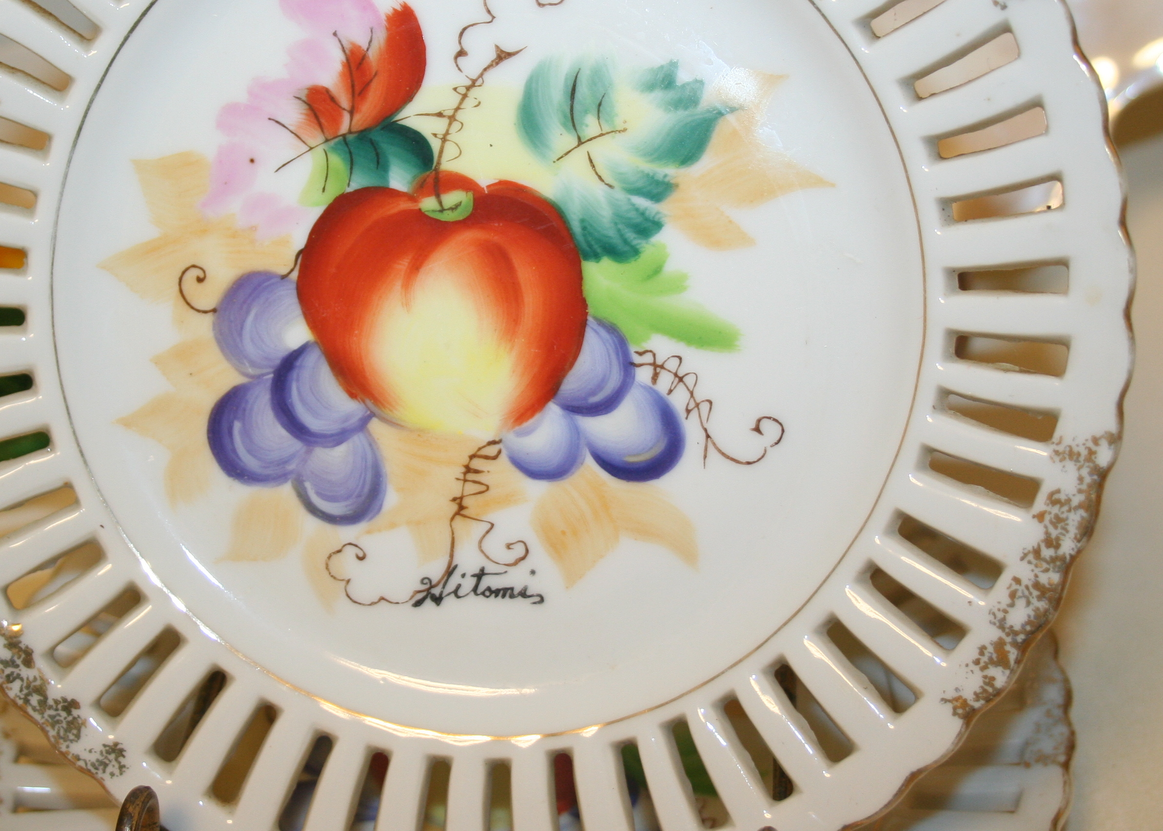 Assortment of Vintage China With Fruit Theme