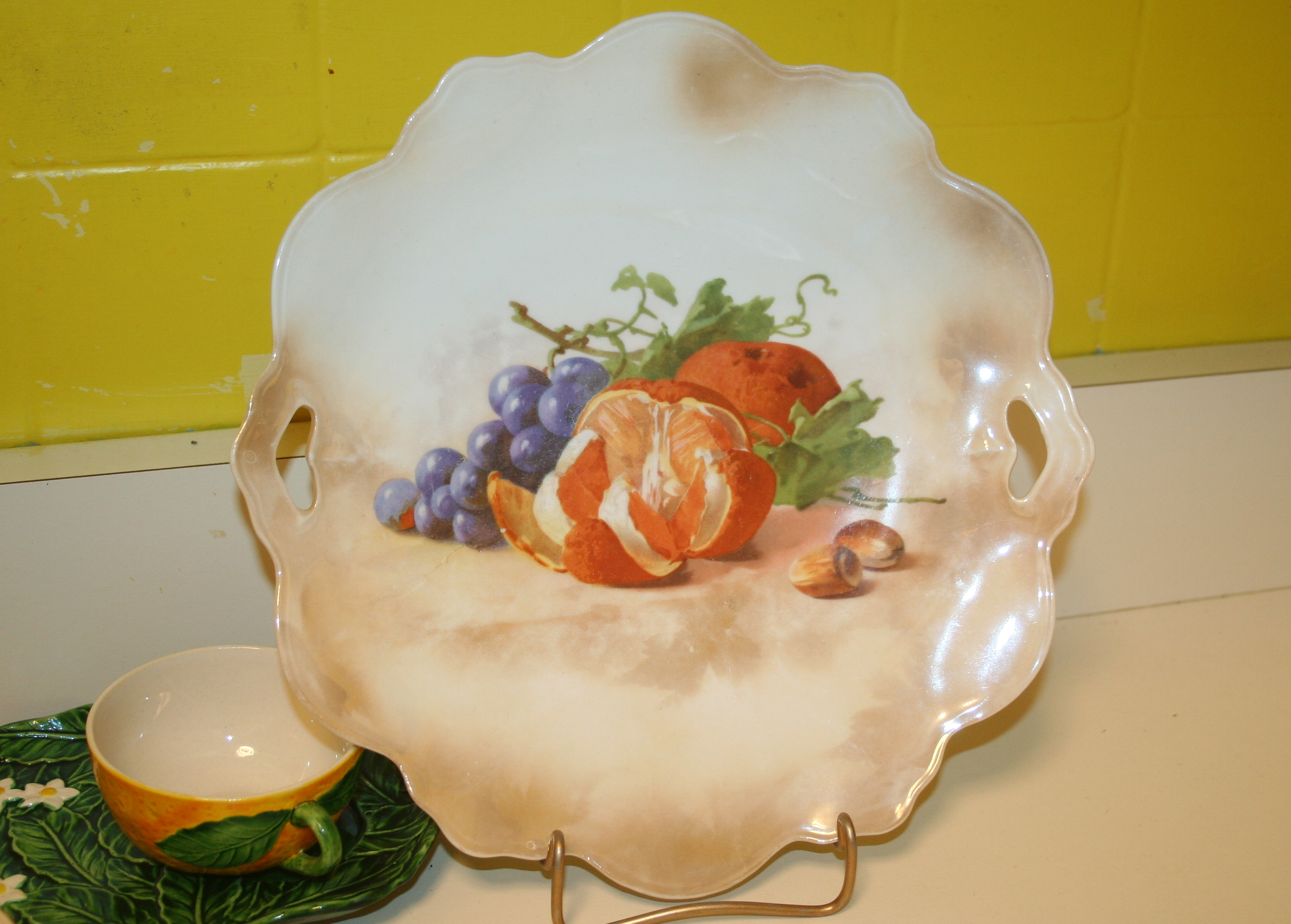 Assortment of Vintage China With Fruit Theme